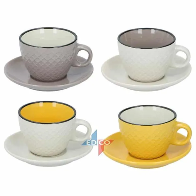 4 Kopjes en 4 ondertassen