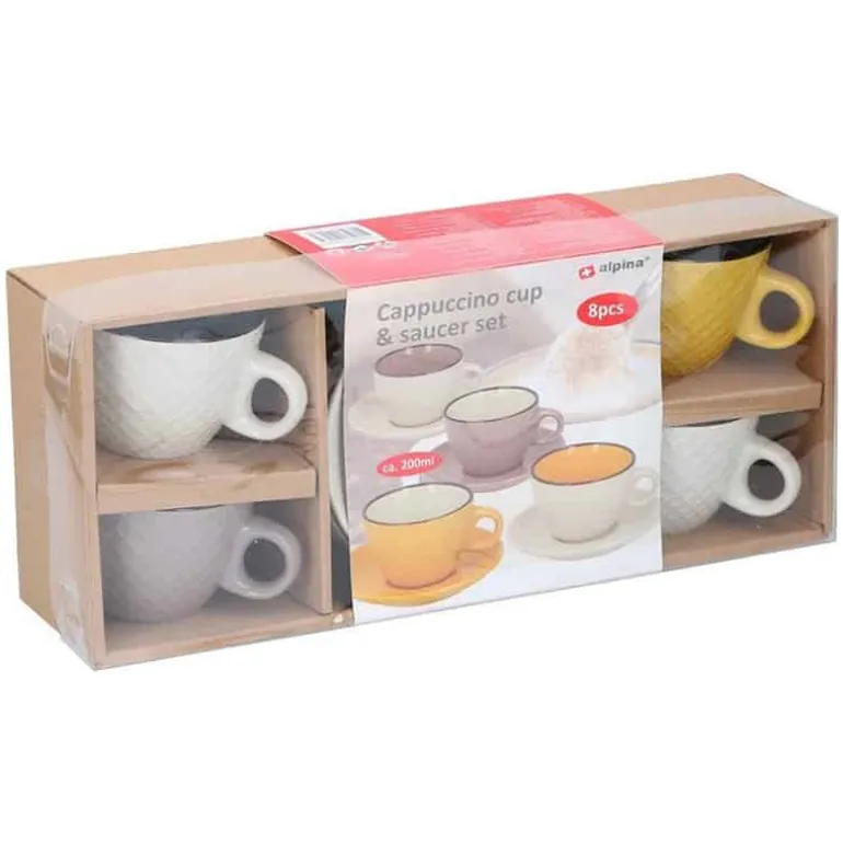 4 Kopjes en 4 ondertassen