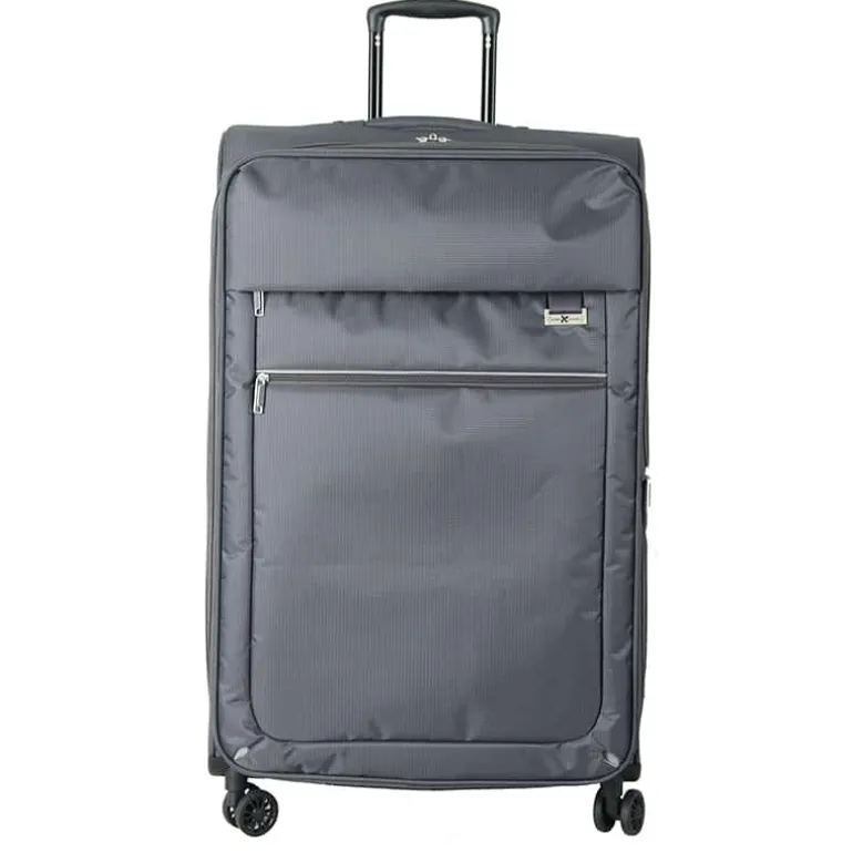 Alu Trolley case donker grijs, 4 dual wielen – 70cm