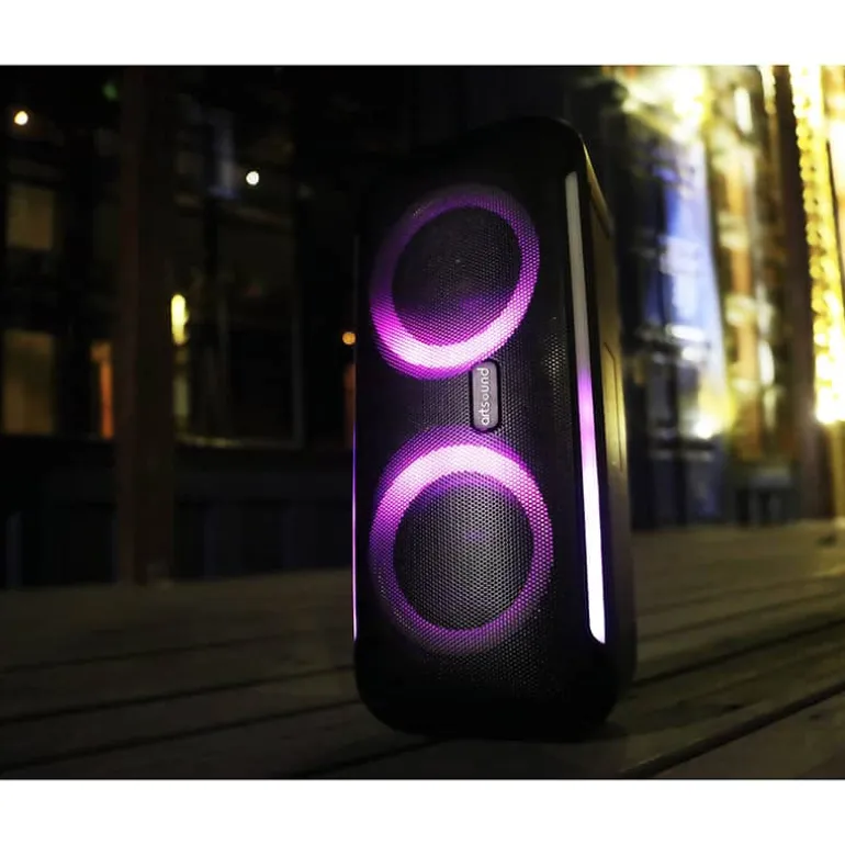 Artsound lightbeats large portable zwart speaker