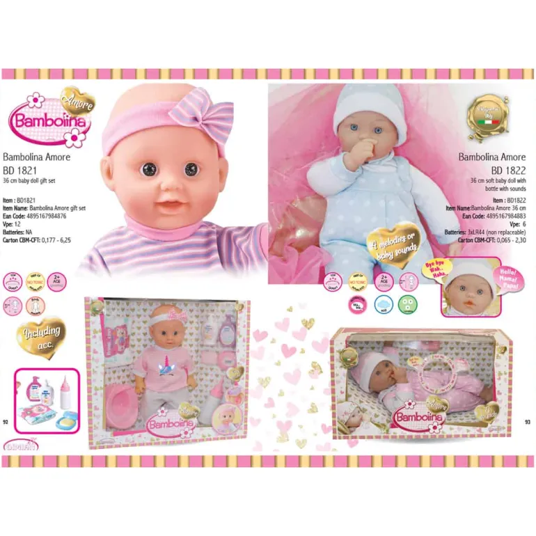 Bambolina Playtime Babypop met drink- & plasfunctie