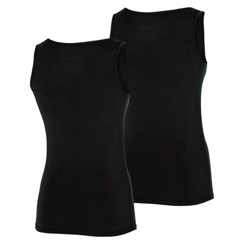 Bamboo Singlet (2 stuks) dames zwart
