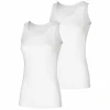 Bamboo Singlet (2 stuks) dames wit