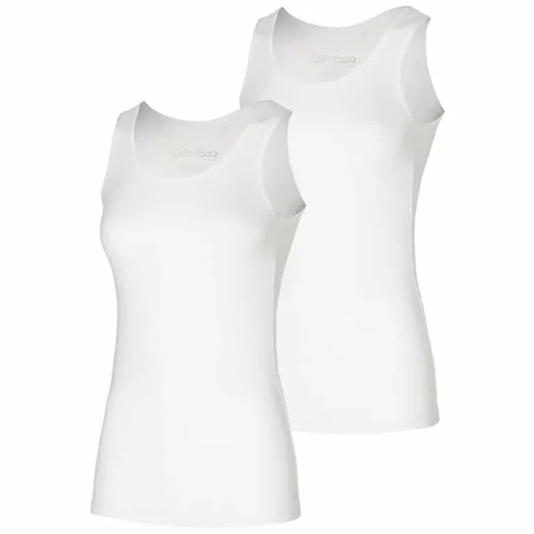 Bamboo Singlet (2 stuks) dames wit