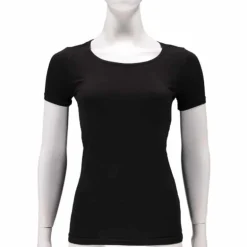 Bamboo T-shirt (2 stuks) dames zwart