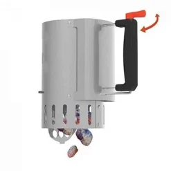 Barbecook Houtskoolstarter met safe-drop uit RVS