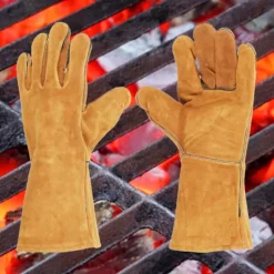 BBQ Handschoen paar leder (36cm)