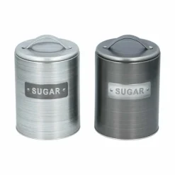 Bewaarblik suiker (ø10,7×16,3cm) – 2 ass. kleur