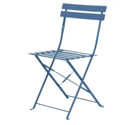 Bistroset mat blauw (tafel ø60cm)