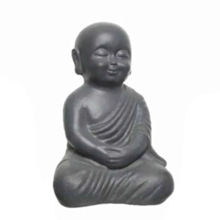 Boeddha zittend (34cm) antraciet