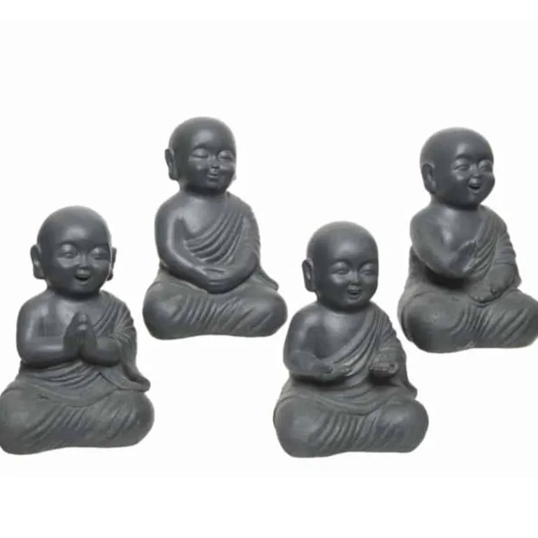 Boeddha zittend (34cm) antraciet