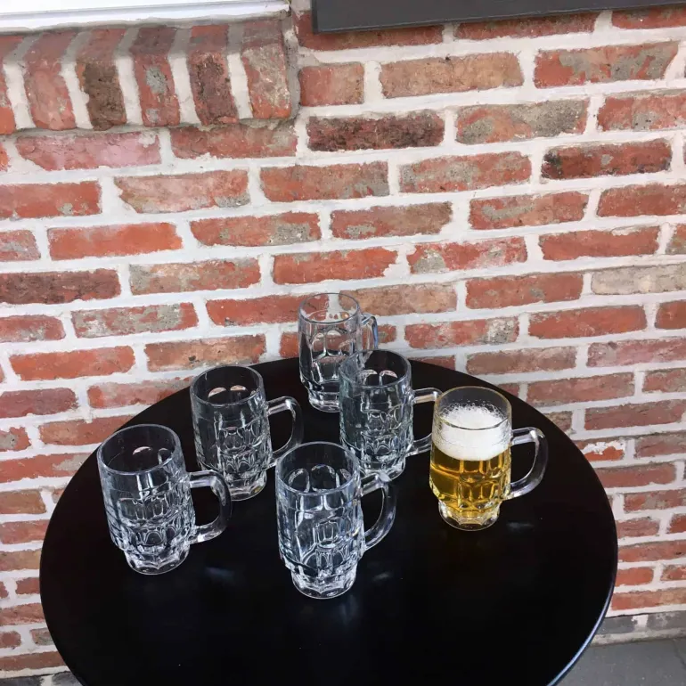 Borgonovo Drinkglazen Rosy Bierkruik 38cl. 6 stuks