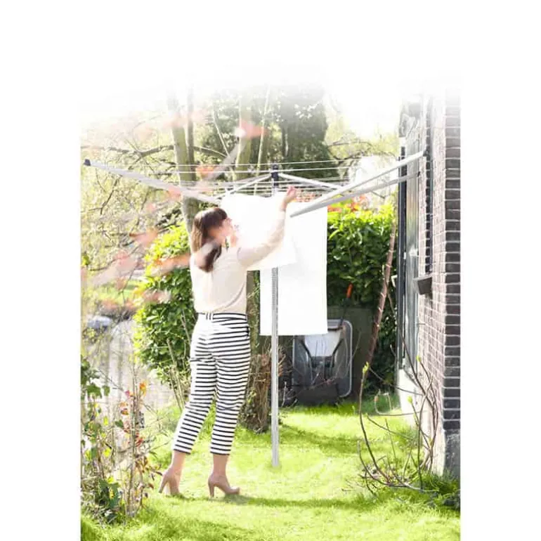 Brabantia Droogmolen Lift-O-Matic (50m) met metalen grondanker