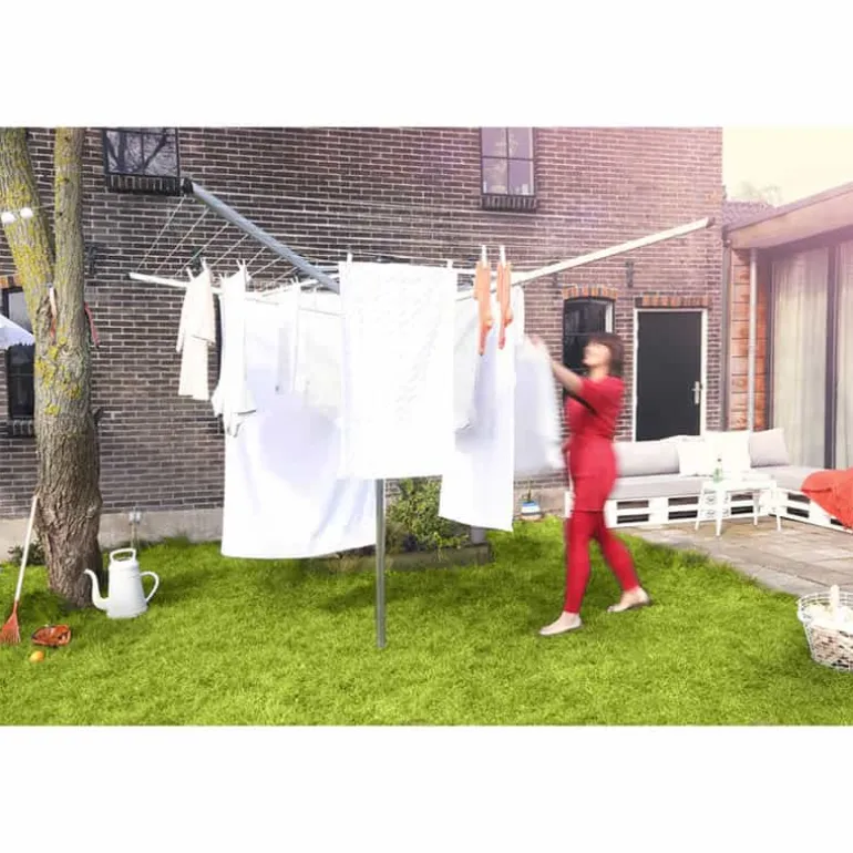 Brabantia Droogmolen Lift-O-Matic (50m) met metalen grondanker