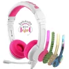 Buddyphones on ear met staafmicrofoon – roze