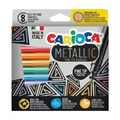 Carioca Fine Markers (8 stuks) Metallic