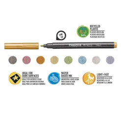 Carioca Fine Markers (8 stuks) Metallic