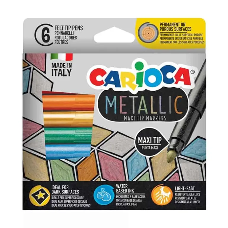 Carioca Maxi Markers (6 stuks) Metallic