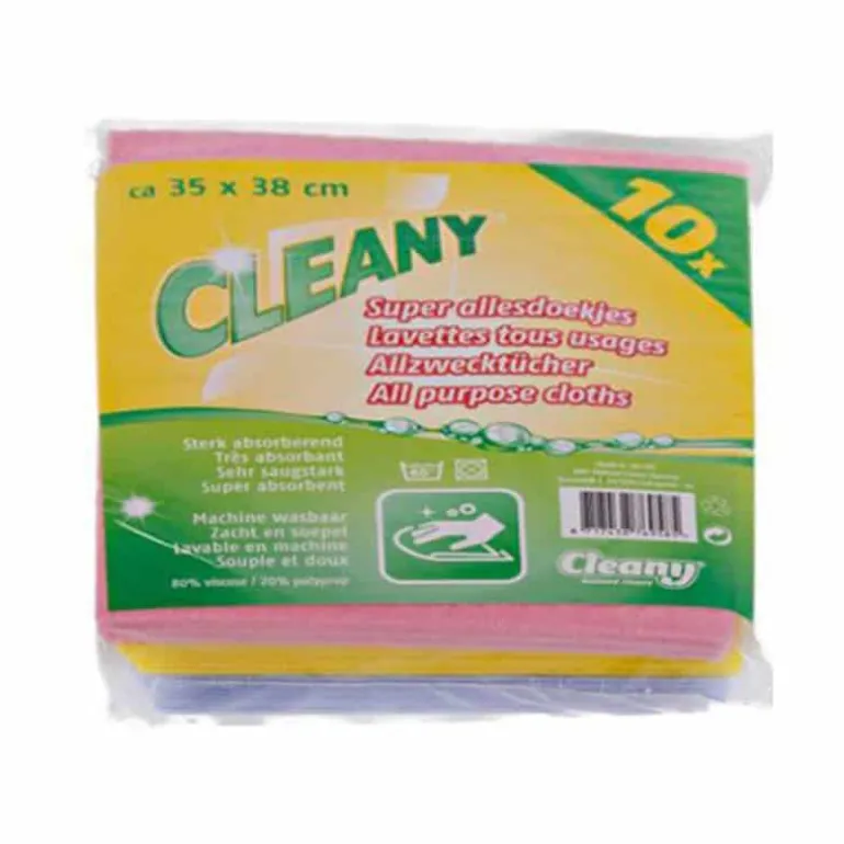 Cleany vaatdoekjes 35x38cm, 10 stuks