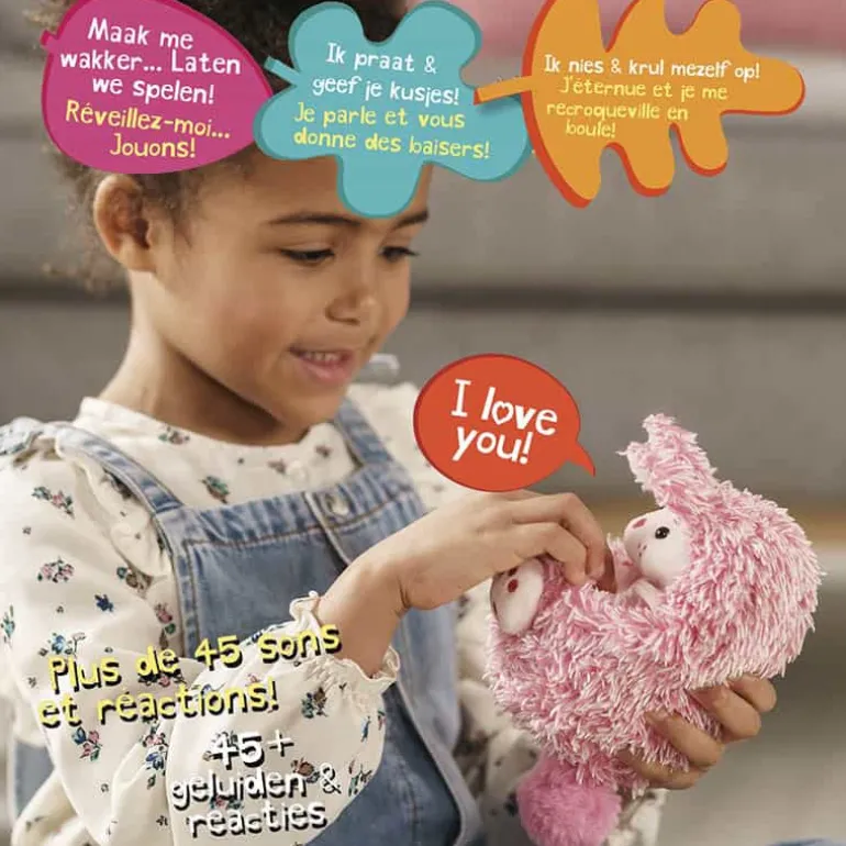 Curlimals konijn roze