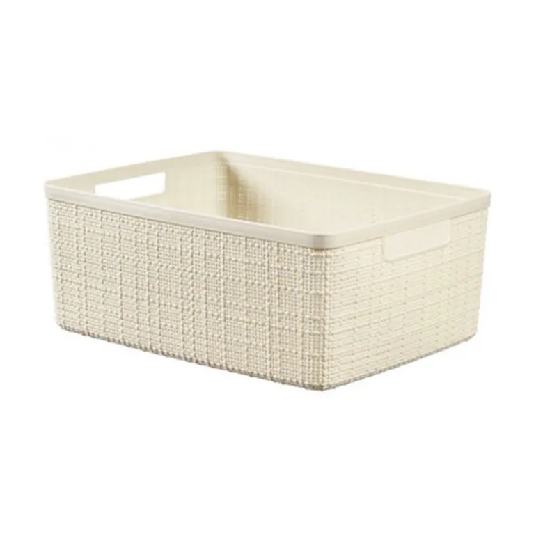 Curver Opbergbox Rechthoek 12L in jute, wit