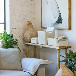 Curver Opbergbox Rechthoek 5L in jute, wit