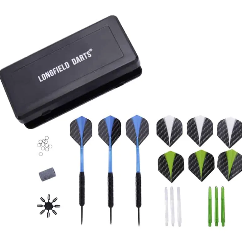 Darts Longfield steel set black coated