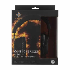 Deltaco Gaming Over-ear headphone mic met LED zwart