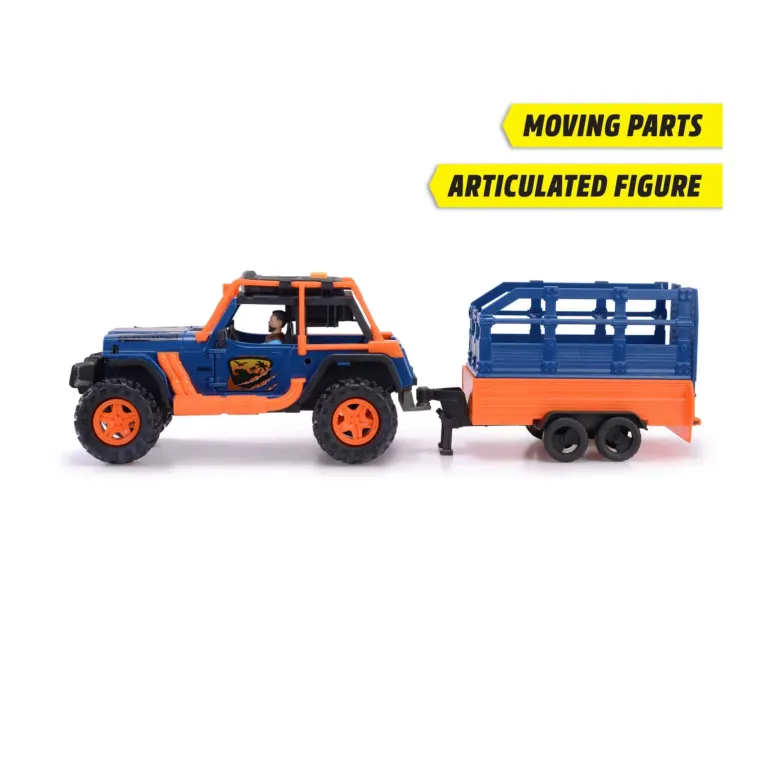 Dickie Dino Commander Jeep + Trailer