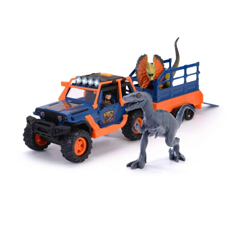 Dickie Dino Commander Jeep + Trailer