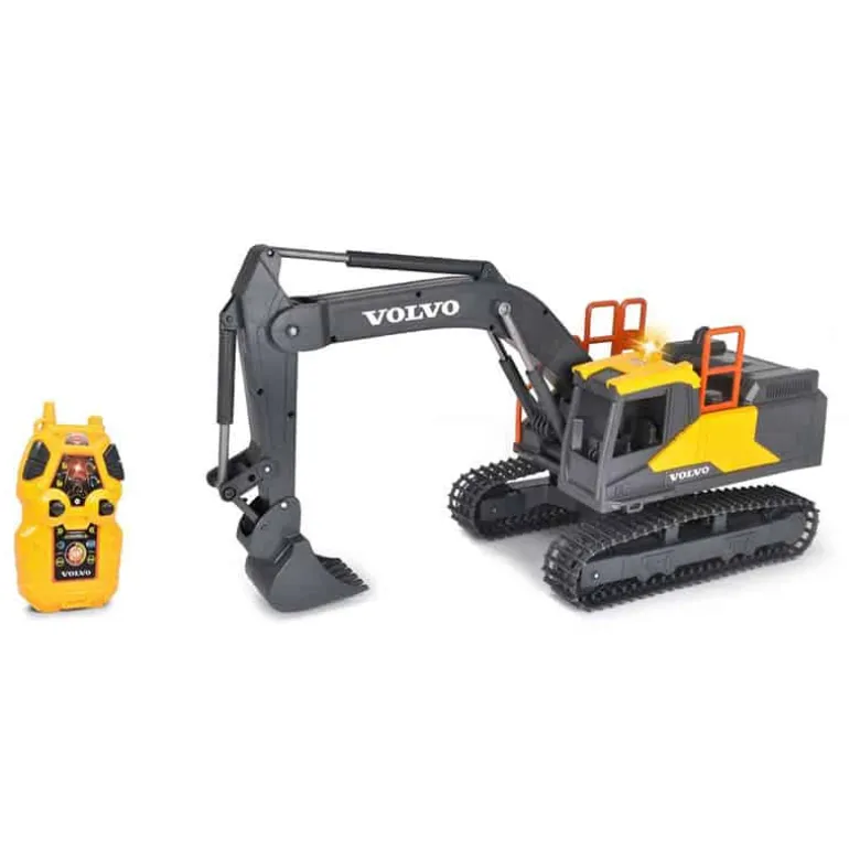 Dickie Graafmachine (60cm) RC Volvo grijs-geel