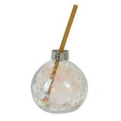 Drinkglas kerstbal (3 ass.)