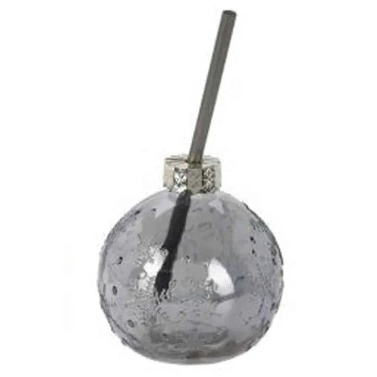 Drinkglas kerstbal (3 ass.)