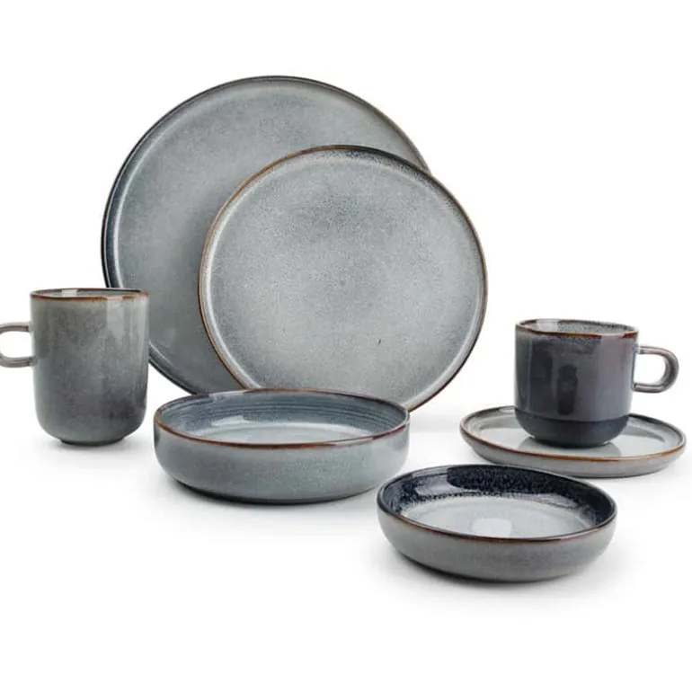 Duna diep bord 22xH6cm blauw