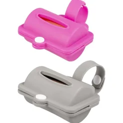 Duvo+ poepzakjes dispenser Silicone (8,2cm) grijs of roze