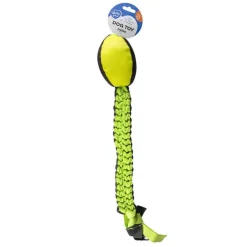 Duvo+ Sporty rugby met staart (69x8x7cm) zwart/geel