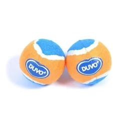 Duvo+ Tennisbal M (ø6cm) orange/blauw – 2 stuks