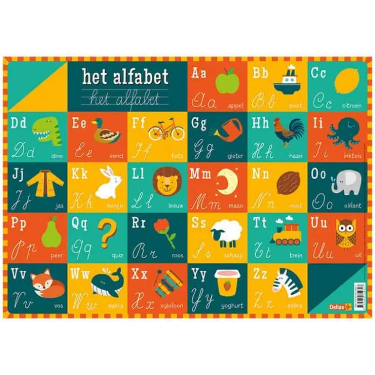 Educatieve onderleggers – alfabet / wiskunde / wetenschappen