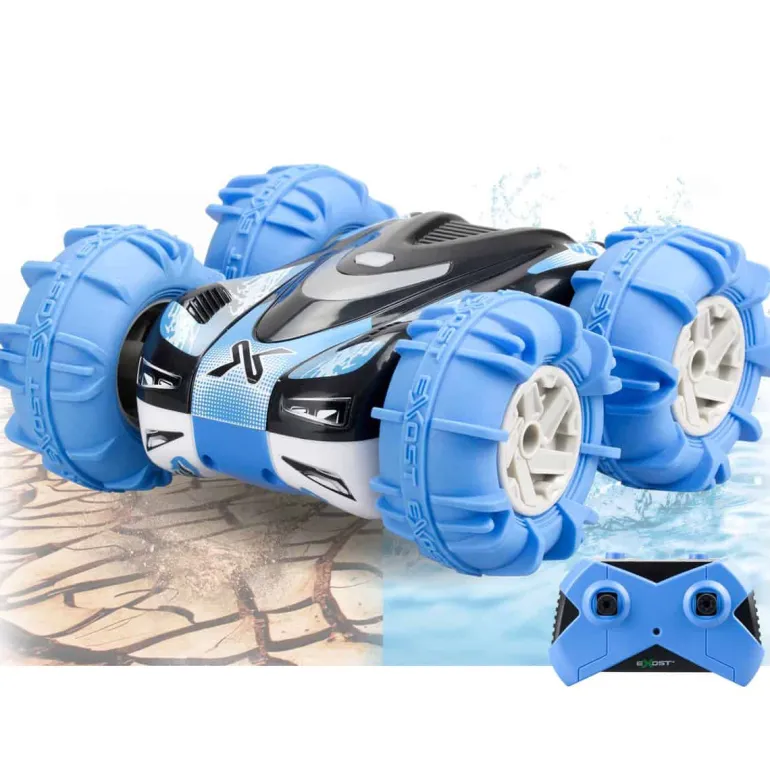 Exost 1:18 R/C 360° AquaCross amfibie stuntauto blauw