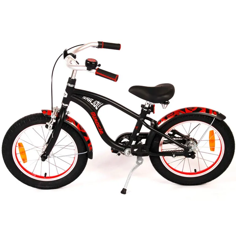 Fiets jongens 16″ Volare Miracle Cruiser mat zwart