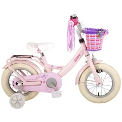Fiets meisjes 12″ Volare in Ashley pink met mandje