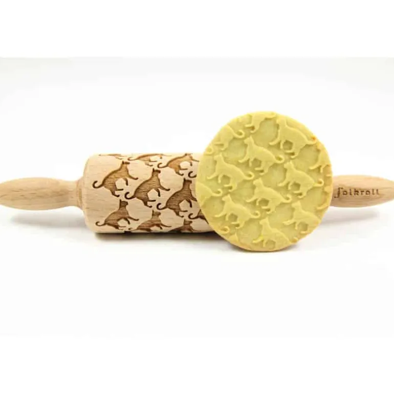 Folkroll deegrol (23cm) hout – Cats