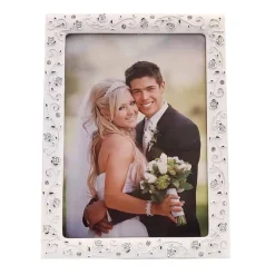 Fotokader zink (13x18cm) wit/tin