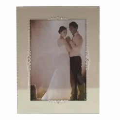 Fotokader zink/epoxy (13x18cm) wit/zilver