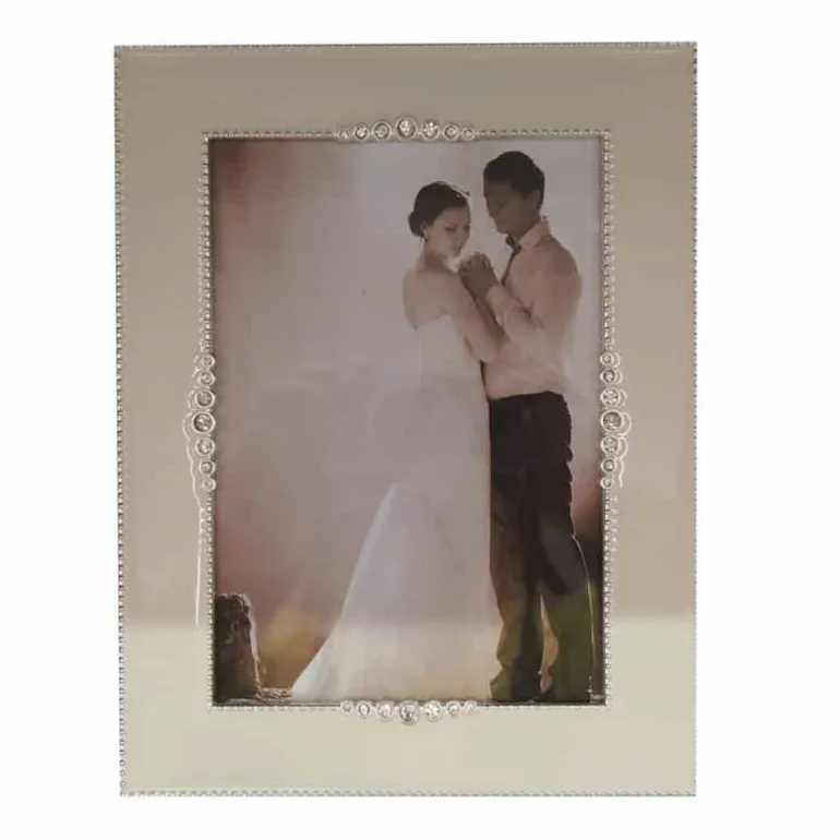 Fotokader zink/epoxy (13x18cm) wit/zilver