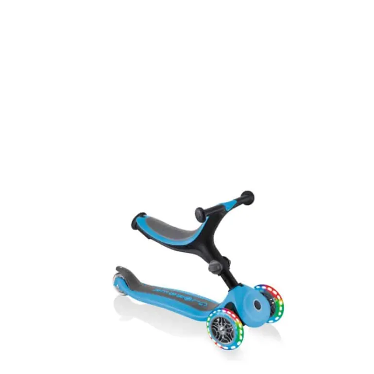 Globber Go-Up met lichten, plooibaar, pastel blauw