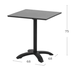 Hartman Sophie Bistro tafel (68x68cm) carbon zwart