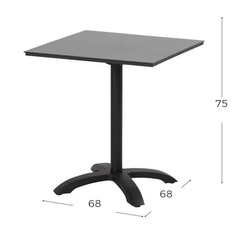 Hartman Sophie Bistro tafel (68x68cm) carbon zwart