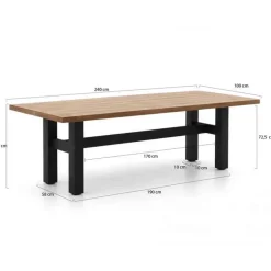 Hartman Sophie Yasmani Tafel (240x100cm)