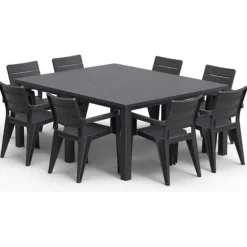 Keter Julie tafel 2in1 (295×90 / 180x147cm) graphite